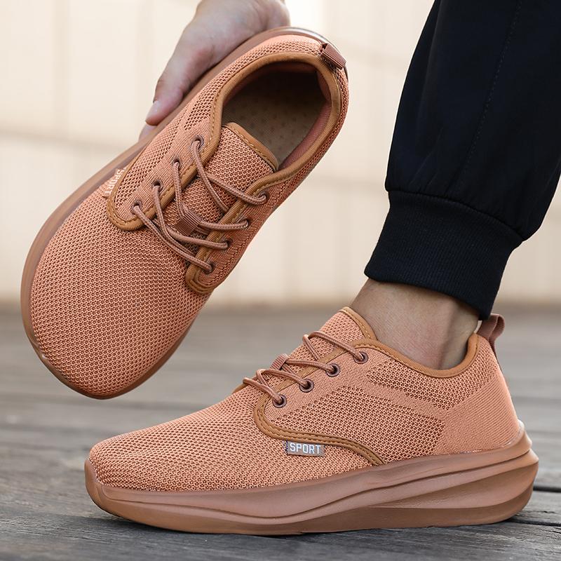 All Black Wide Toe Shoes For Men Breathable Comfortable Platform Minimalist Travel Shoes  Wide Toe Barefoot Casual Sneakers