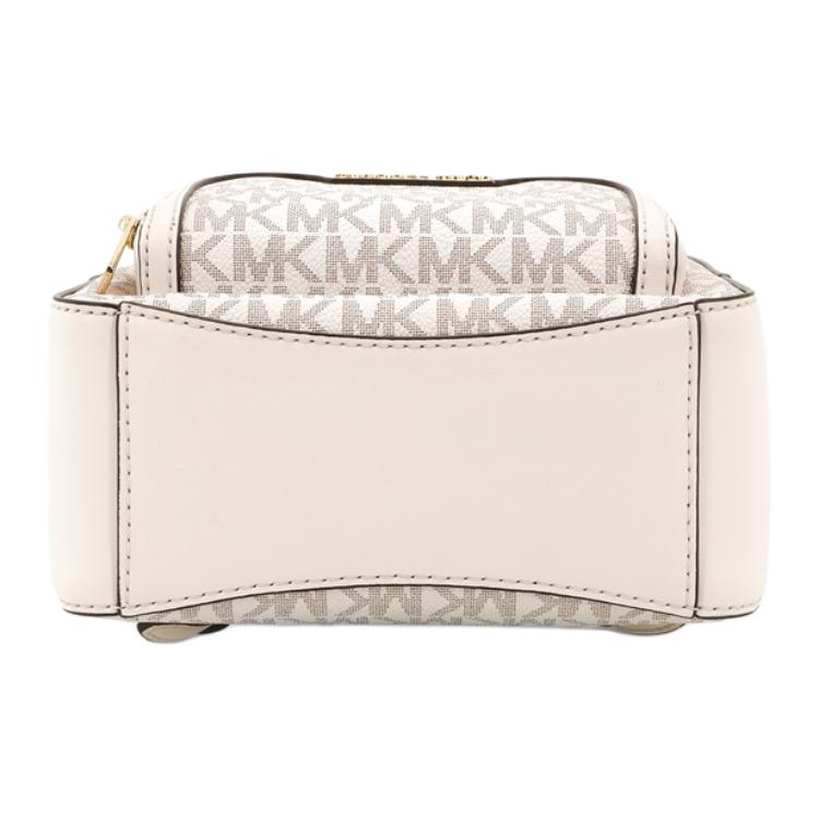 Michael Kors Jaycee Classic Monogram Batoh na zip PVC Mini Dámský batoh Světle krémový 35T2G8TB1B-LT-CRM-MULTI