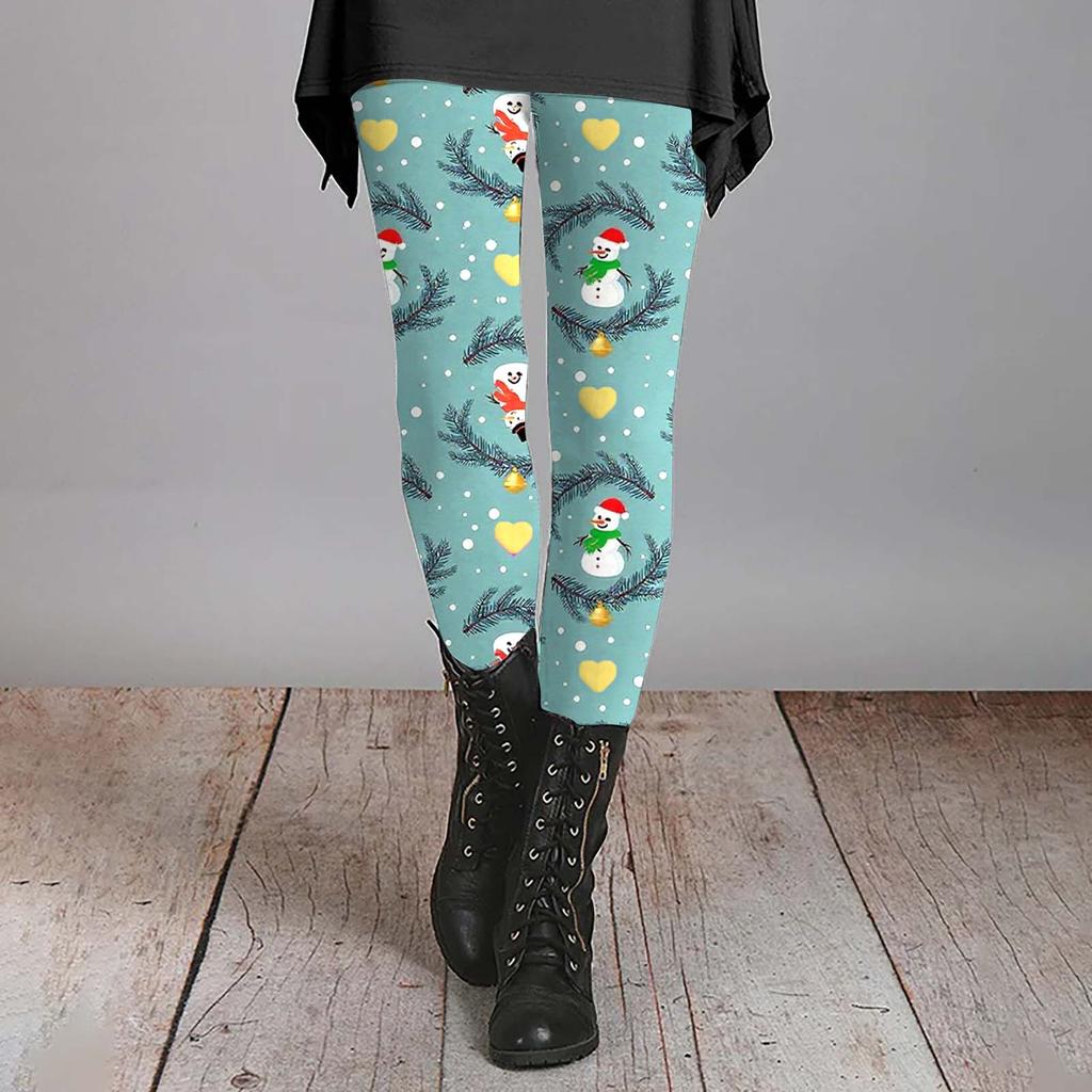 Women's Fashion Halloween Printed Stretch Bottoms Sleep Casual Home Pants