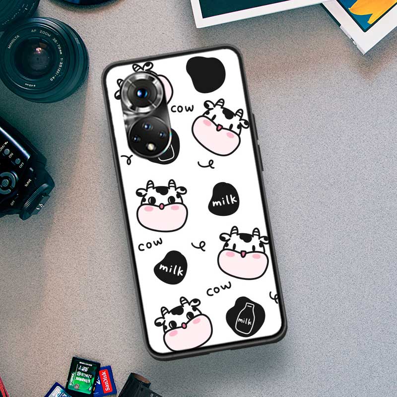 New Cute cow print Phone Case For Huawei P Smart 2021 Y5 Y6 Y7 Y9 Honor 50 20 Pro 10 10I 9 9X Y9S 8 8A 8X 8S 7S Cover