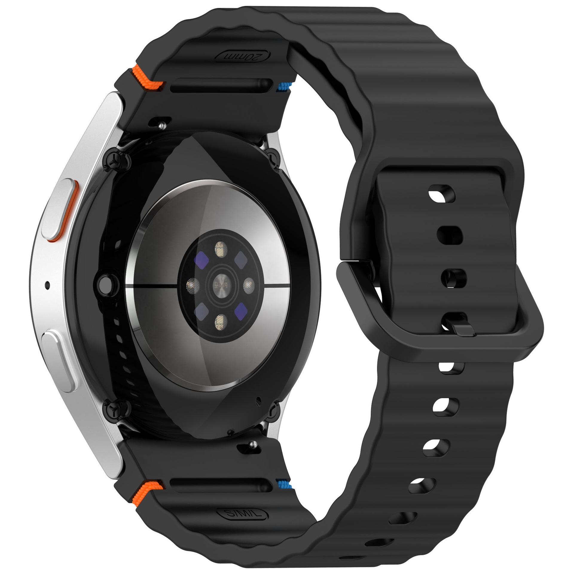 

1:1 Official Silicone Strap For Samsung Galaxy Watch 7/FE/6/5/4 44mm 40mm 5 Pro Bracelet Galaxy Watch 6 Classic 47mm 43mm Correa Galaxy Watch 7 6 5 4 чёрный