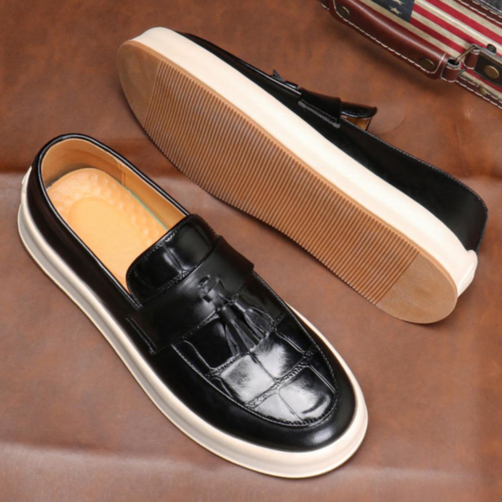 Men Loafers Shoes Leather Shoes Men's Summer Youth British Style Lazy Loafers Casual Shoes Man Chaussure Homme