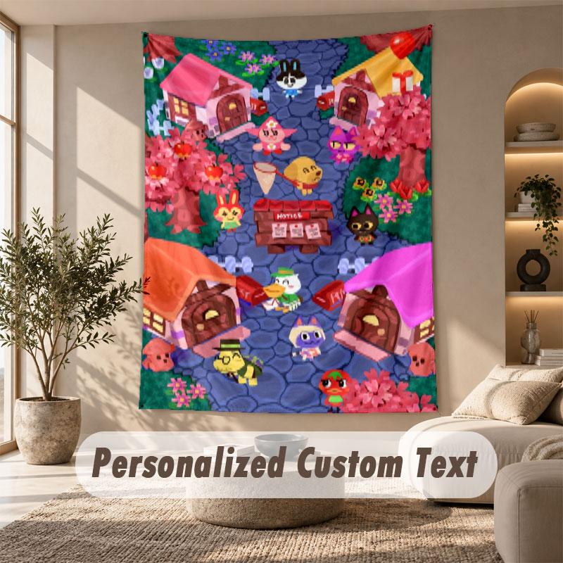 Wall Hanging Tapestry Art Cloth Bedroom Room Background DecorAnimal Crossing
