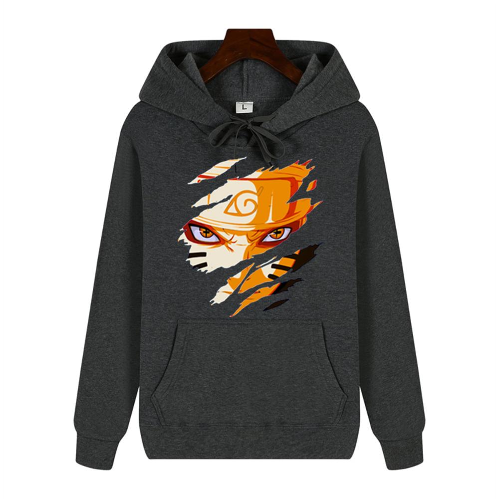 Naruto Graffiti printed Autumn/Winter Clothing for Men high-end quality thickened warm loose comfortable hoodie Harajuku