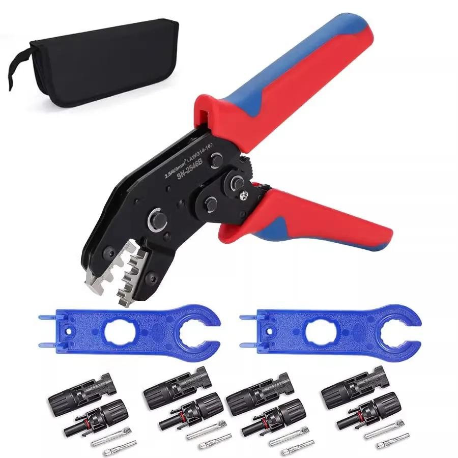 SN-2546B Solar Photovoltaic Wire Crimping Plier 2.5/4/6mm² Solar Connectors Solar Panel PV Cable Wire Crimper Clamp Tool Kit