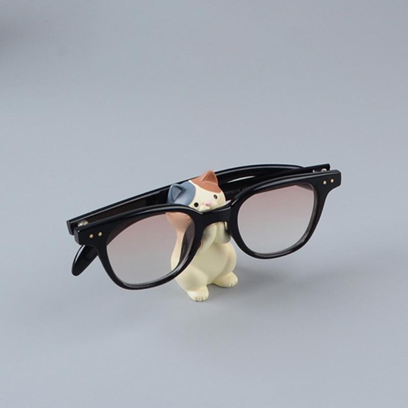 Fun Cats Shape Resin Glasses Holder Cute Cats Designs Eyewear Display Stand for Home Office Desk Decoration