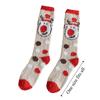 Snowflake Elk XmasTree Christmas Stocking Coral Fleece Thicken Floor Socks Fluffy Socks  For Women