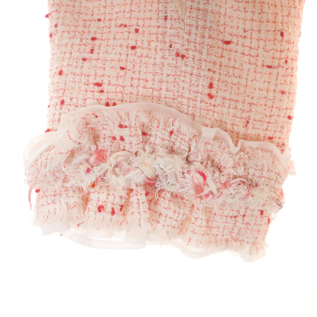 Unused Rene Made In Japan Five-quarter Sleeve Tweed Jacket 34 Pink Women Used