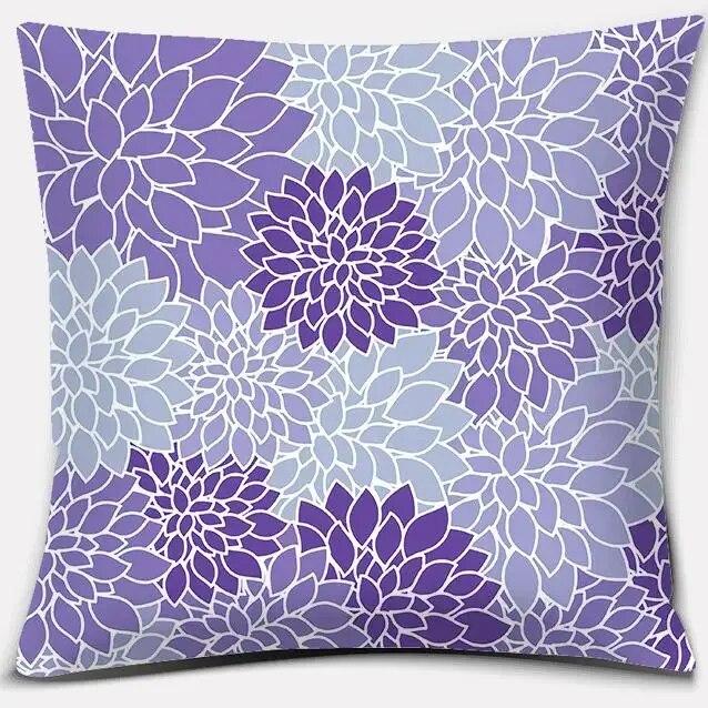 Purple Pattern Throw Pillow Home Office Decoration Bedroom Sofa Car Cushion Cover
