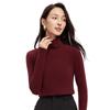 Meiyabi Damen Woll-Rollkragen, Warmer Slim-Fit Langarm-Pullover mit gerafftem Kragen im koreanischen Stil