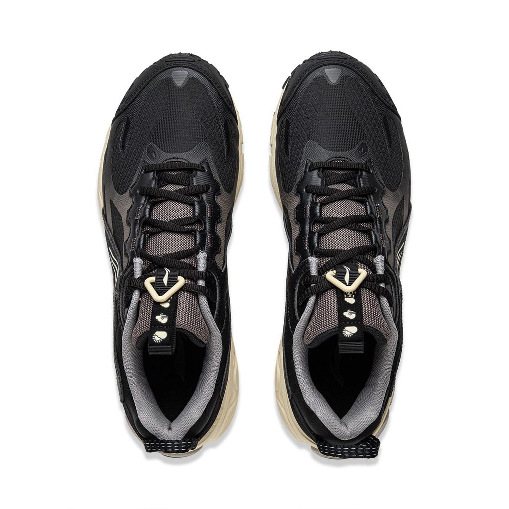 Li Ning Fuyao 2.0 Trail Fabric Slip Resistant Abrasion Resistant Low top Casual Running Shoes Men's Black ARXU011-3