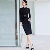 Black Trendy Women's Skirt Suit - Professional & Stylish Executive Workwear for Spring & Autumn