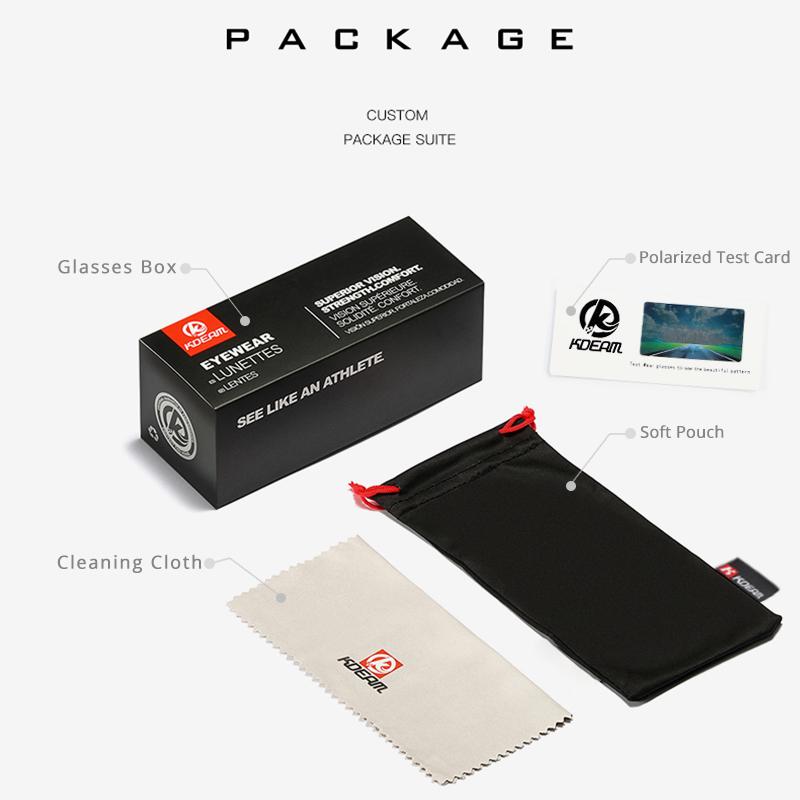 KDEAM Unisex-Fit Design Sunglasses Polarized Clean Look Shatter-resistant Sun Glasses Men Sport Shades Lentes De Sol