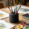 Portalápices con Forma de Neumático Apilado, Organizador de Escritorio Creativo, Soporte para Papelería para Pinceles de Maquillaje, Decoración de Oficina para Estudiantes