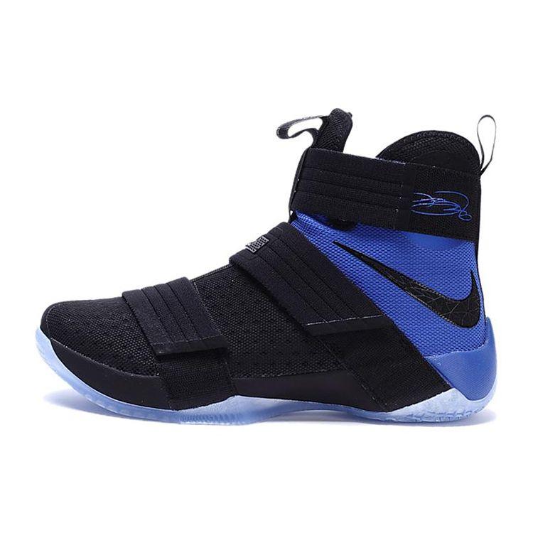 Nike Zoom Soldier 10 LeBron James Basketball Shoes Men Sneakers Black Blue 852419-004