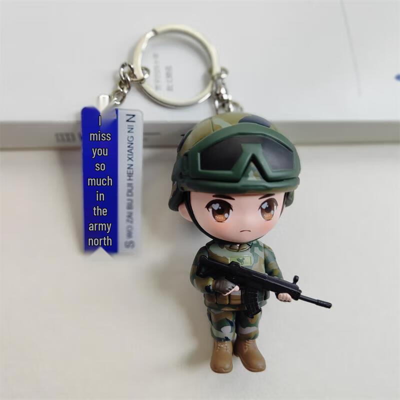 Egger Soldier Cartoon 3D Keychain