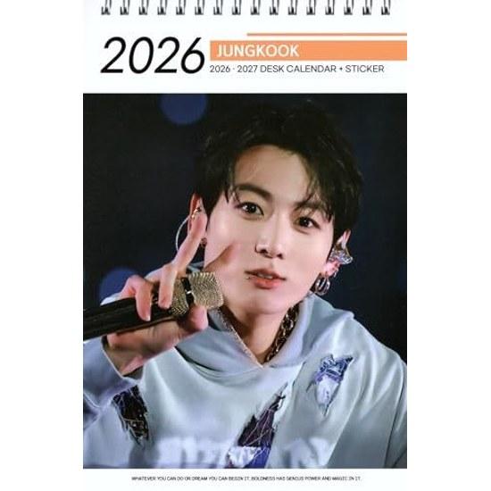 Jungkook Goods Desk Calendar (photo Collection) Years) + Sticker Seal 12-piece Set White
