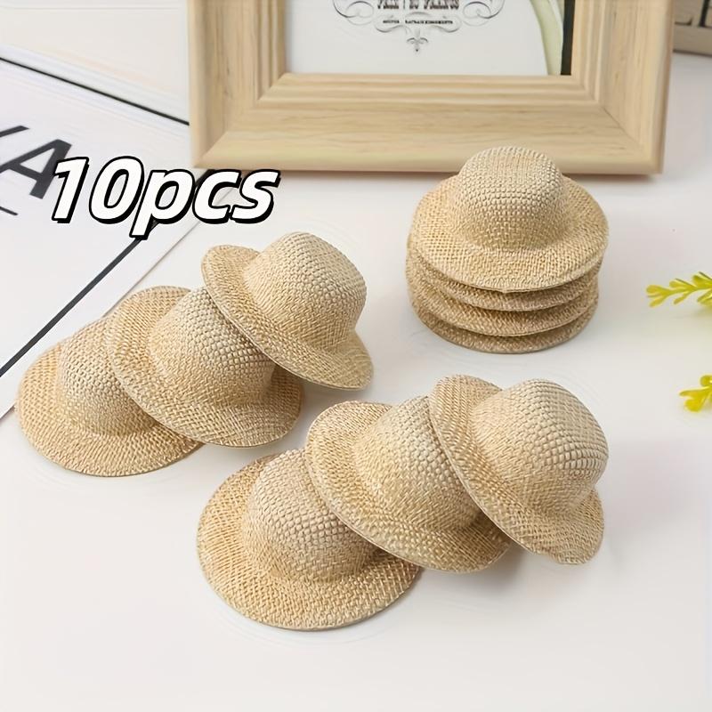 

10pcs Imitation Grass Hats, Suitable for Theater, Wedding,Party Decoration - All-Season Miniature Hat Props,Handmade Accessories