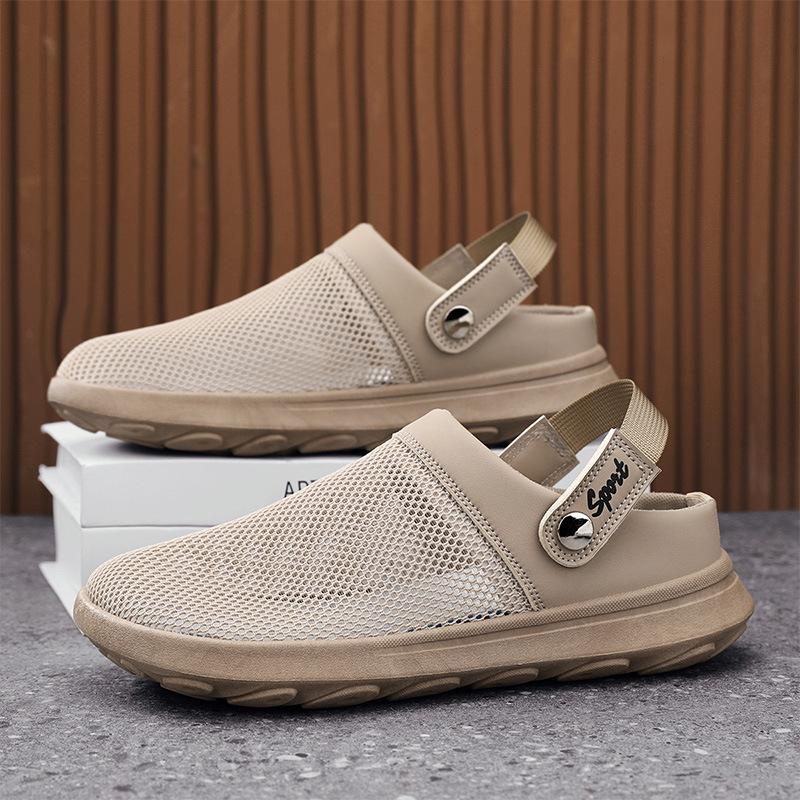 Summer New Shoes for Men Fashion Sandals Breathable Air Mesh Sport Style Casual Shoes Out Slip-on Loafers