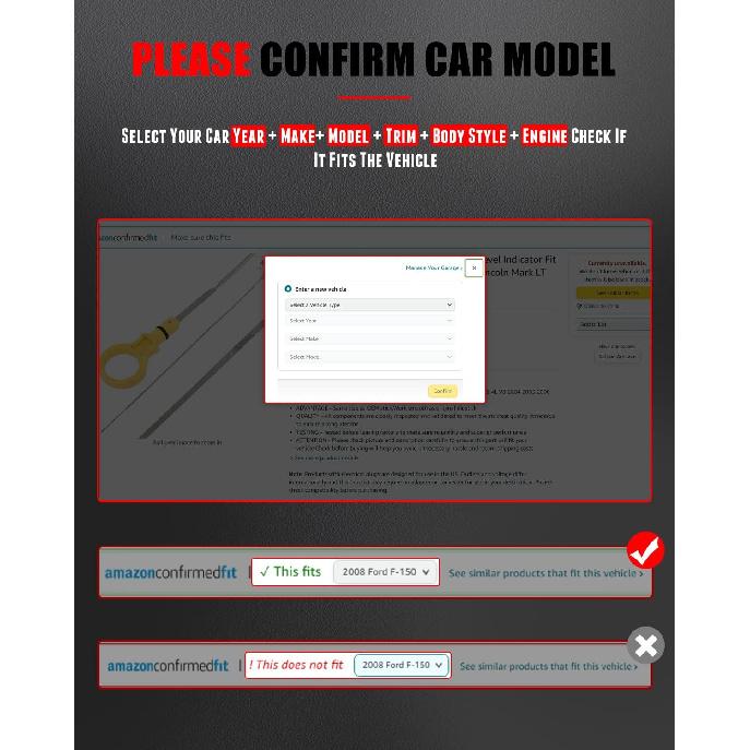 CCIYU Oil Dipstick 24.41" Oil Level Indicator Fit For Honda For Accord 2.4L l4 2003-2007,For Honda CR-V 2.4L l4 2002-2006,For Honda Element 2.4L l4