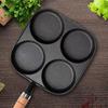 Cast Iron 4-Hole Frying Pan for Burgers, Eggs & Pancakes - Universal Induction Cooker Safe