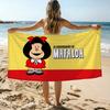 Cartoon Mafalda Süßes Handtuch Strandtuch Übergröße Schnelltrocknendes Handtuch Saugfähig Weich Schwimm Strandtücher für Männer Frauen