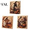 Decorações Fofas de Abóbora Fantasma Halloween Kit DIY de Arte com Pérolas Artificiais, Artesanato de Pintura com Contas 3D Assustadoras, Decoração de Parede com Atmosfera de Outono Gato Corvo Gótico