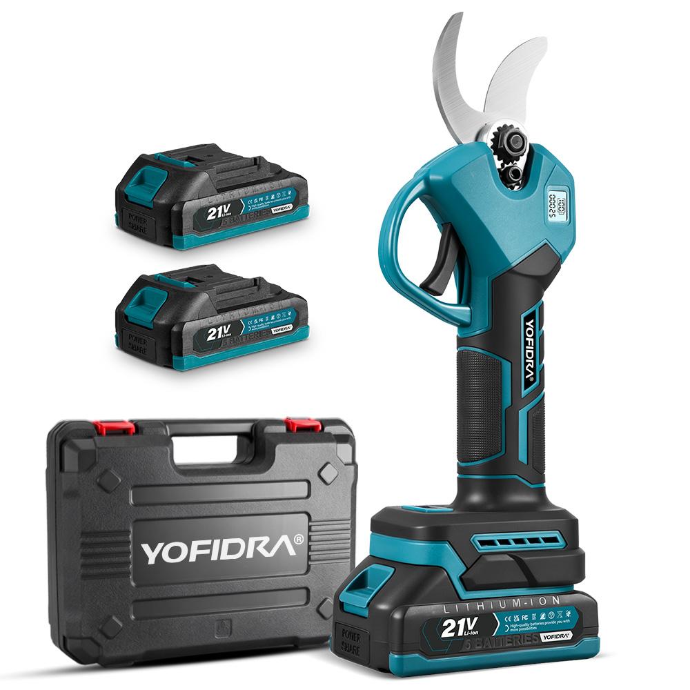 Yofidra 30mm Bürstenlose Elektrische Rebschere 2 Gänge Akku Wiederaufladbar Astschneider Gartengerät Für Makita 21V Akku Stift