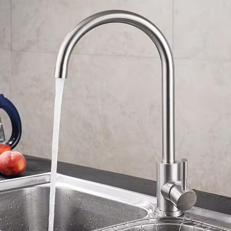 1 Piece 18Mm Brushed Stainless Steel Faucet Outlet Pipe Kitchen Faucet Replacement Sink Faucet Spout