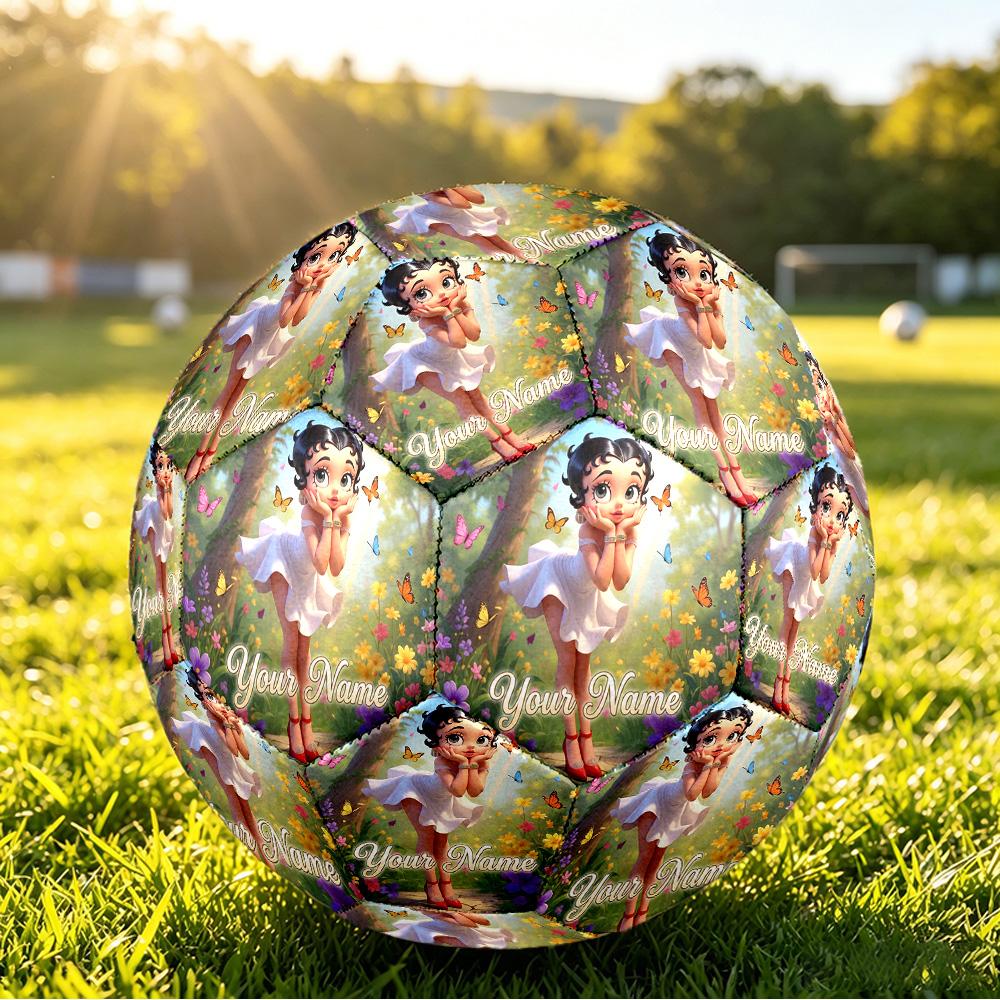 Size 5 FootballBetty Boop Durable PU Soccer Ball for Sports Training Outdoor Competition