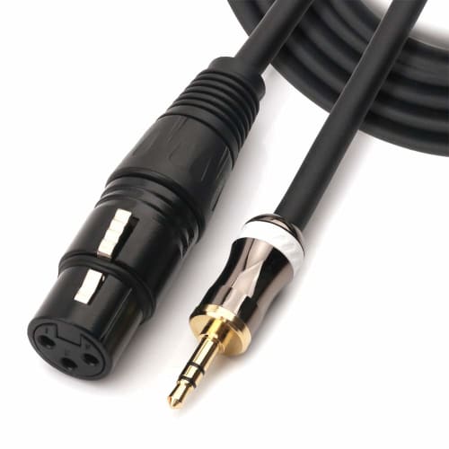 MOBOREST 3.5mm TRS Stereo to XLR Female Microphone Cable for Professional Studio, Live Performance, School, Church, Public Presentation, Party and Oth