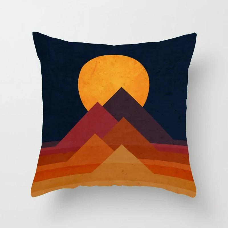 Creative Geometric Colorful Pattern Pillowcase Interior Decoration Office Living Room Home Pillowcase