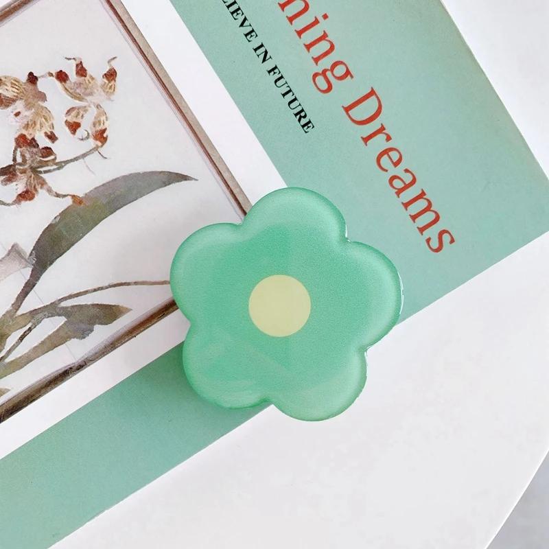 Cute Flower Folding Expandable Mobile Phone Grip Holder Socket Pocket Support for IPones 15 Finger Ring Griptok Expanding Stand