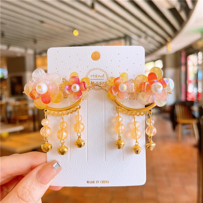 Antyczna zawieszka z frędzlami, spinka do włosów, akcesoria dziewczęce