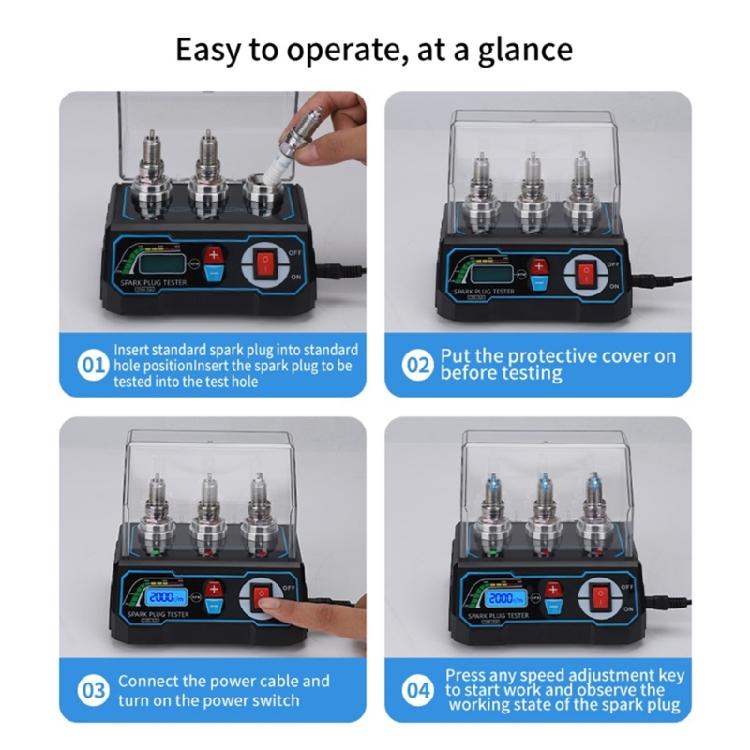 Lightweight Spark Plugs Comprehensive Performances Evaluation Testing Device with LCD Digital Display for Quick Result