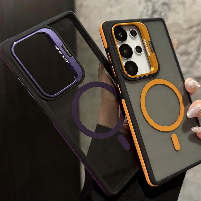 Dual-Tone Lens Bracket for Samsung S25 Ultra Magnetic Case - Compatible with S25/S24+, S24FE, S23U.