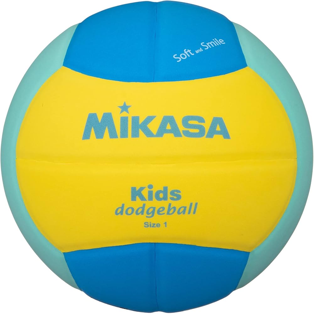 MIKASA Smile Dodgeball Size 1 150g Yellow/Blue/Green Recommended Pressure 0.10-0.15 kgf/cm²