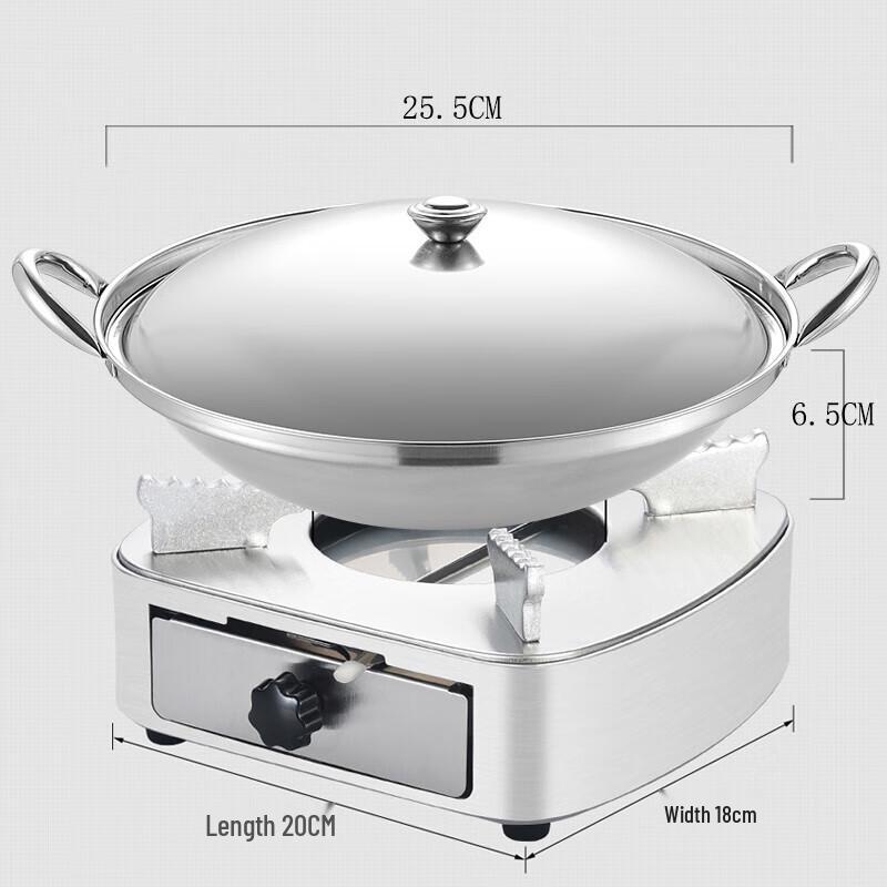 GOWKE Stainless Steel Alcohol Stove Mini Hot Pot