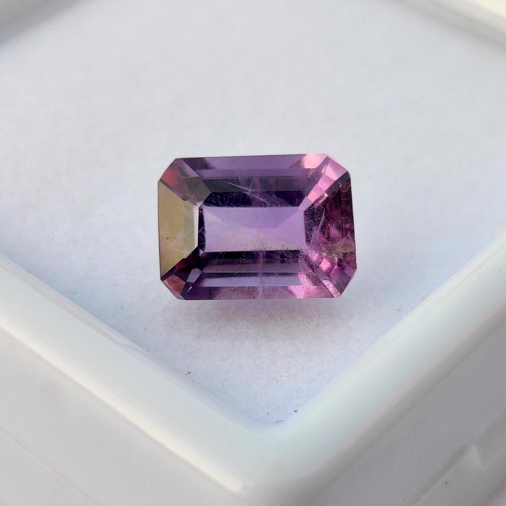 Emerald Cut Natural African Amethyst Gemstone, Loose Amethyst Gemstone, 2.55 Carat, 9x7x5 MM Size Stone.