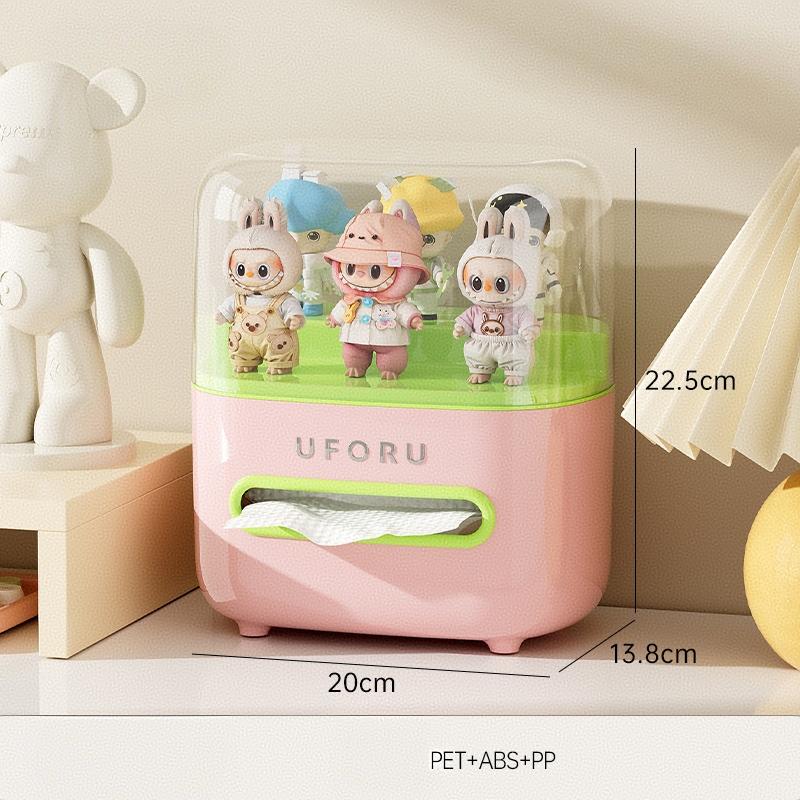 Multi functional sealed dustproof trendy toy storage box, office living room desktop tissue box, home decoration