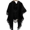 Korean-Inspired Tassel Triangle Shawl: Women's Autumn/Winter Solid Color, Versatile, Cozy Scarf.