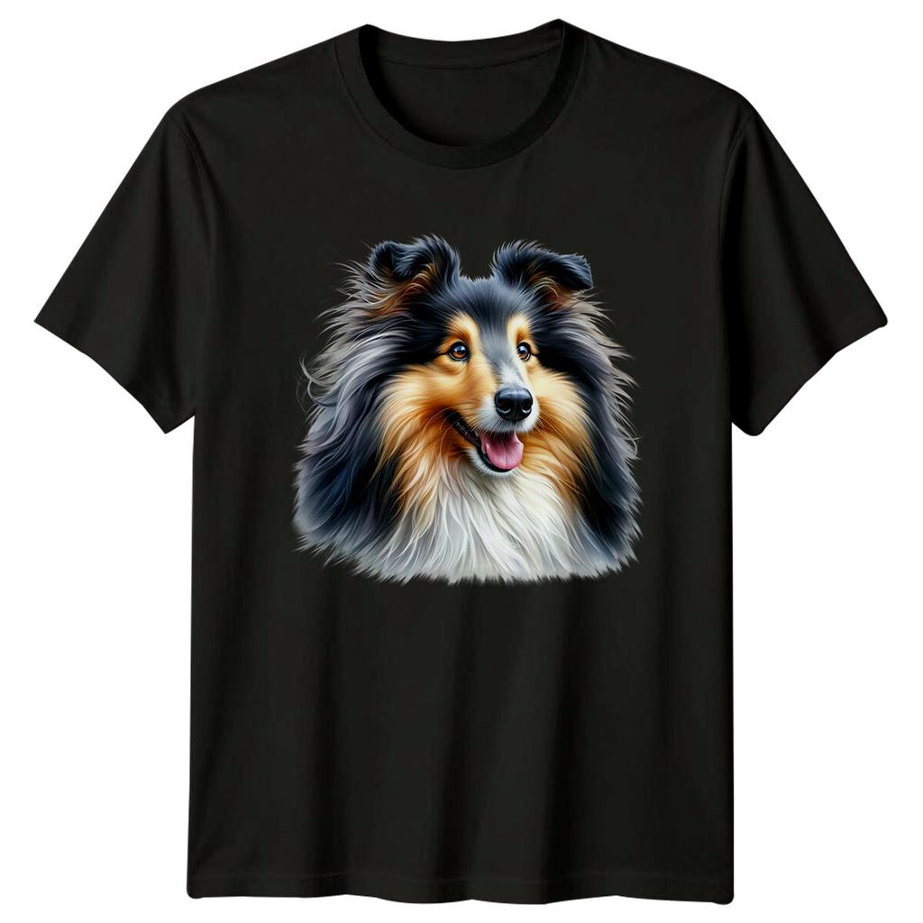 Sheltie Dog Portrait Graphic Pet Lover Collie Dog Breed TShirt