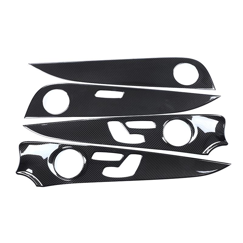 For Mercedes Benz E Class W213 E200 E300 2016-2026 ABS Carbon Fiber Interior Door Panel Cover Protective Trims Car Accessories