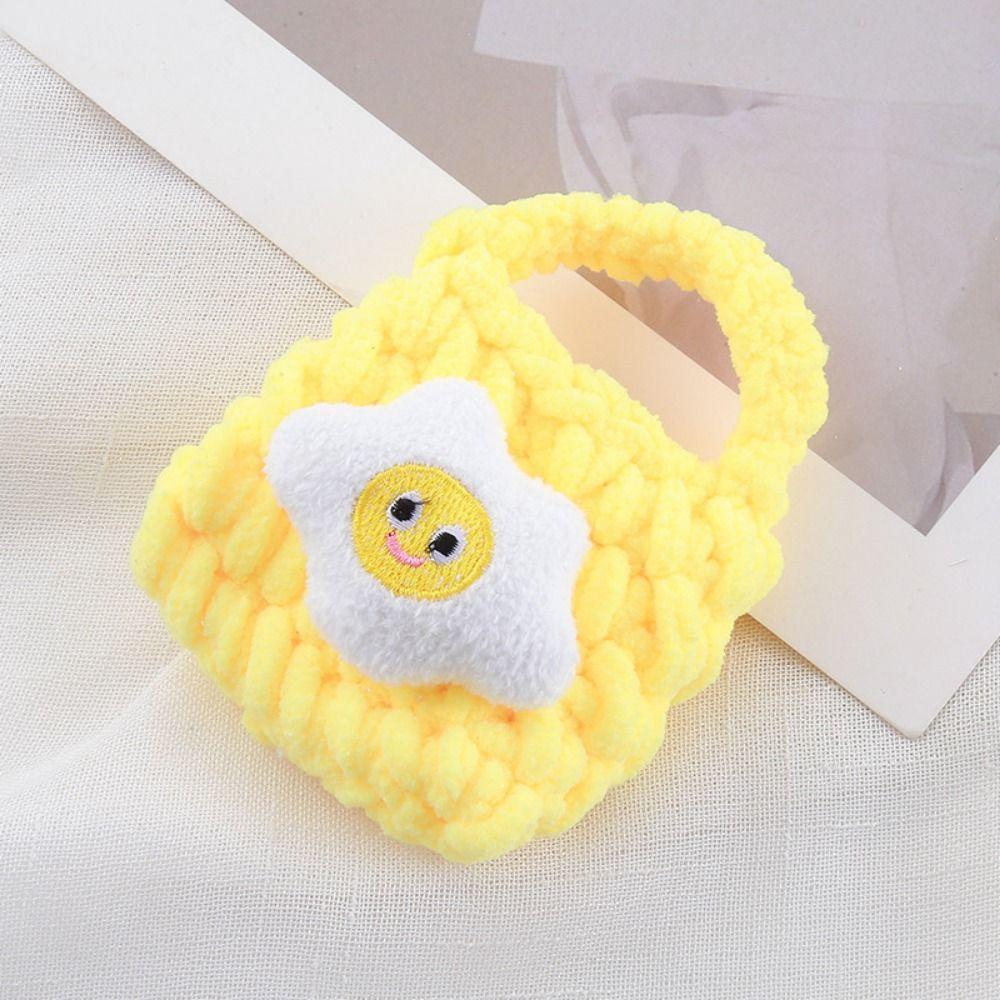 Crochet Mini Knitted Handbag Sandwich Hamburg Earphone Knitted Bag Headset Cover Knitted Portable Coin Purse Little Gift