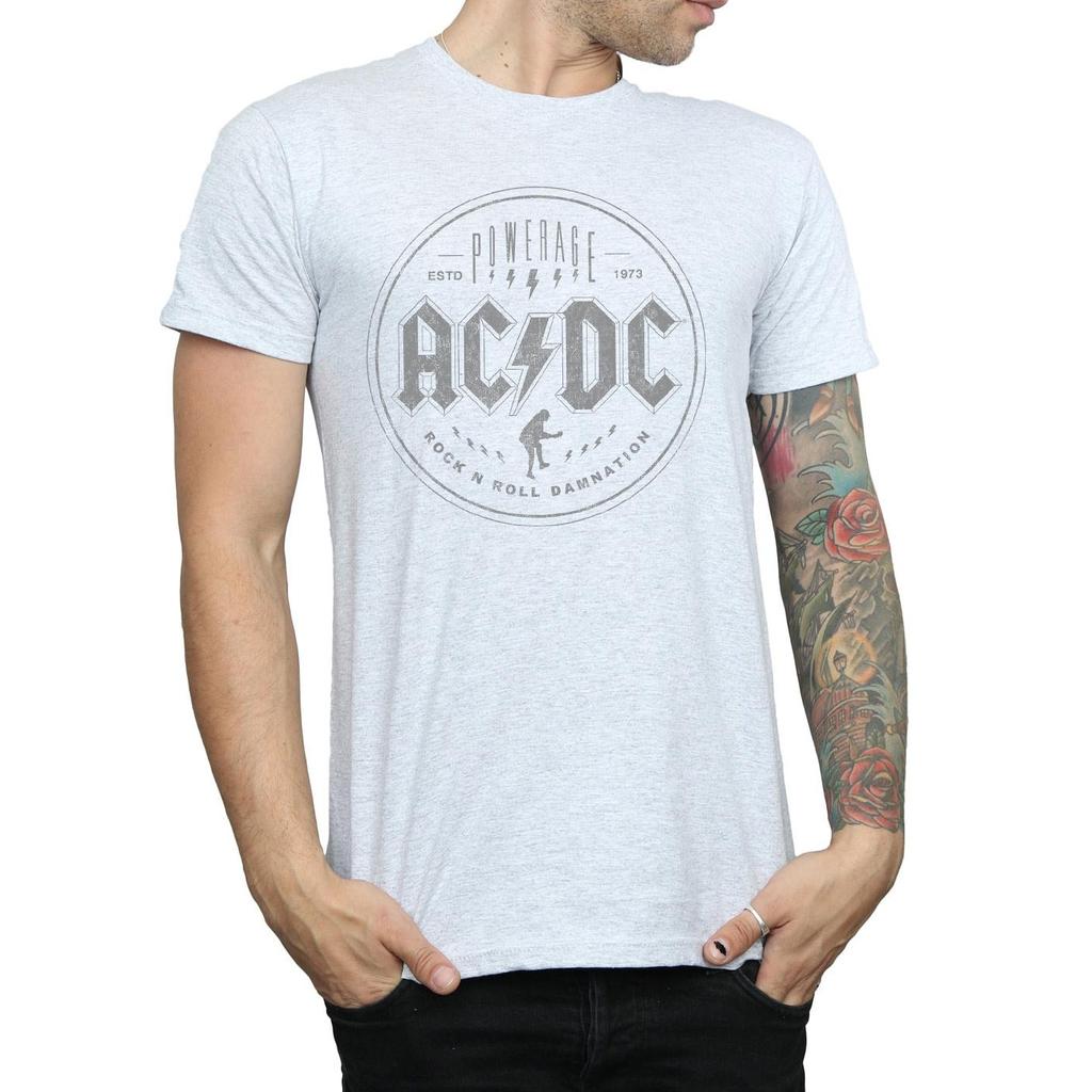 AC/DC Mens Rock N Roll Damnation Black T-Shirt