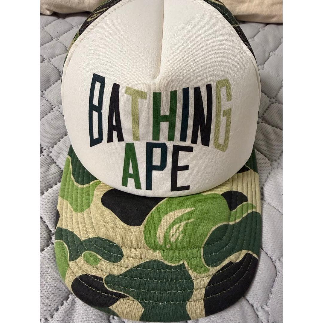 Used A BATHING APE mesh cap camouflage pattern