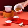 Weidoweidou Red Charm Ceramic Tea Set