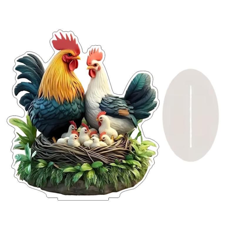 Dekoracyjna Figurka Dekoracja Smoka Do Biura Prezent na Parapetówkę Dekoracja Biurka Ornament 2D Akrylowy Ornament na Biurko