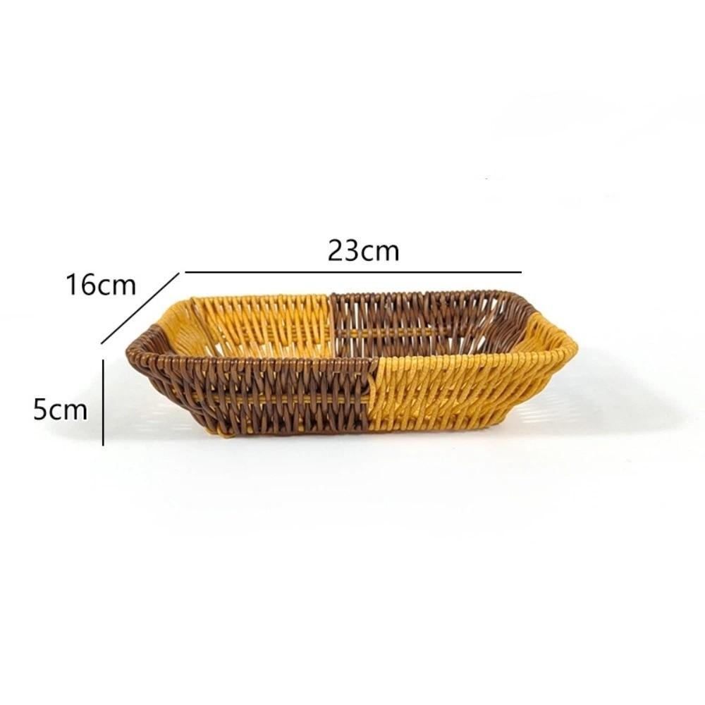 Handwoven Rattan Basket Multi-purpose Storage Tray New Wicker Basket For Kitchen Organizer
