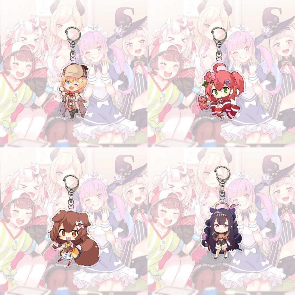 Exquisite Hololive Vtuber Acrylic Keychain Pendant With Beautiful Character Designs For Collectors